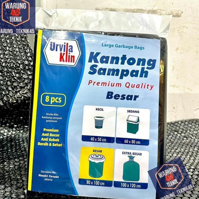 Qingjie- Klinpak - Klin Pak Plastik Kantong Sampah Besar 80 X 100 Cm Isi 8 Pcs