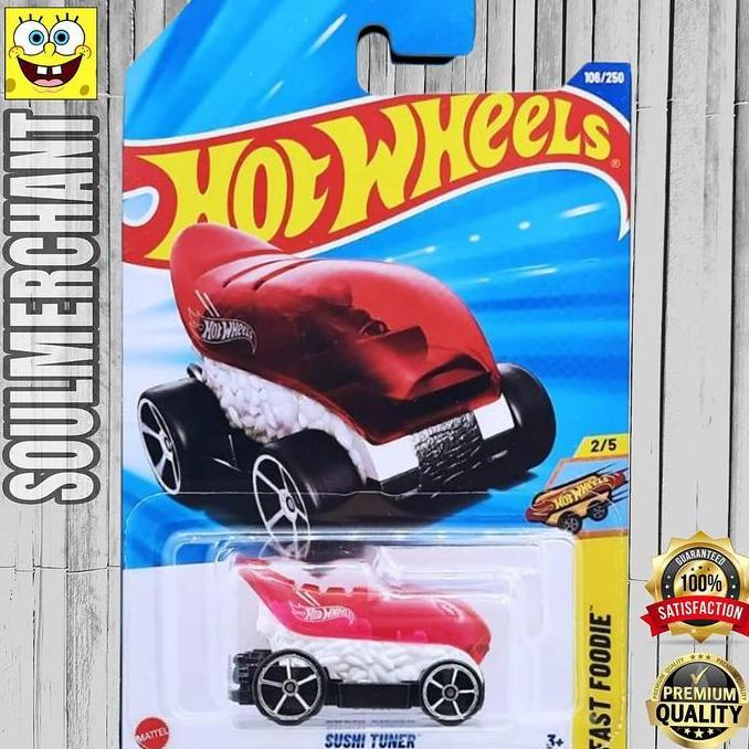 Hot Wheels Sushi Tuner Merah Diecast Mobil Fast Foodie New