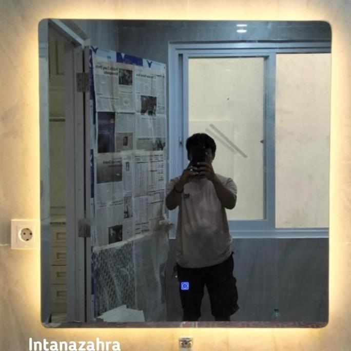 Cermin Wastafel LED Kamar Mandi Ruang Tamu Kaca Dinding