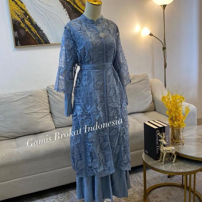 Dress DANILA T057 Dress Set Rompi Lepas untuk Acara Pesta Kondangan Lebaran Serambitan Mewah Bahan B