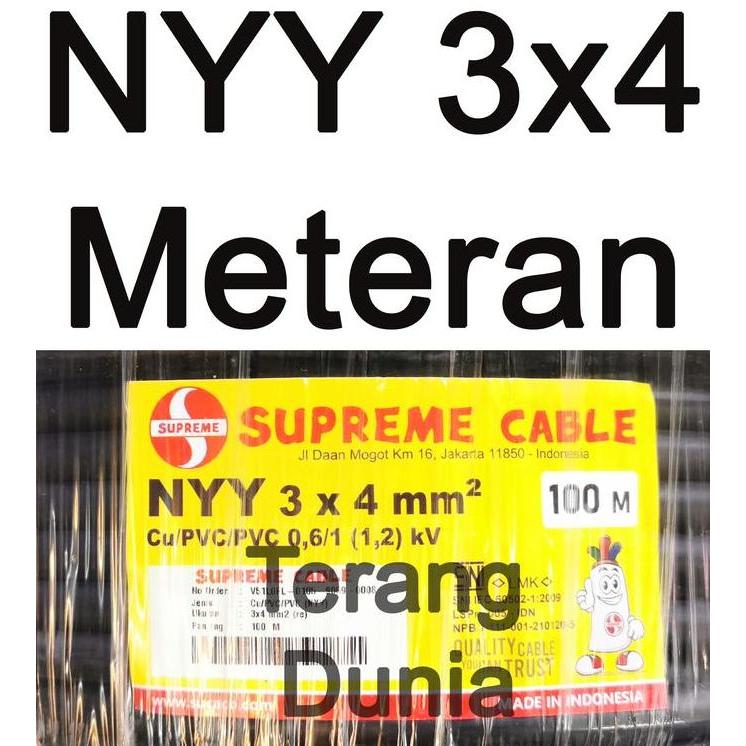 Ricita- Kabel Nyy 3X4 Supreme Kabel Supreme Nyy Kabel Tunggal 3X4 Supreme