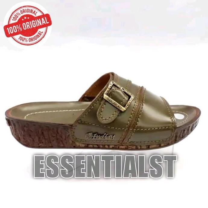 INDIAN 445 - Sandal Kulit Indian - Sandal Pria Dewasa - Bahan Kulit Asli yang berkualiatas - Warna C