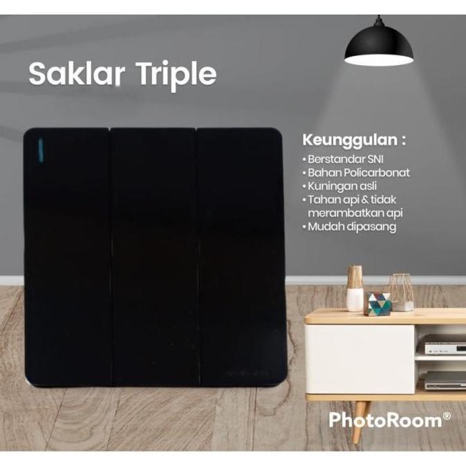 Ricita- Saklar 3 Gang Morgen Ib Saklar Triple Morgen Ib - Mges-90113