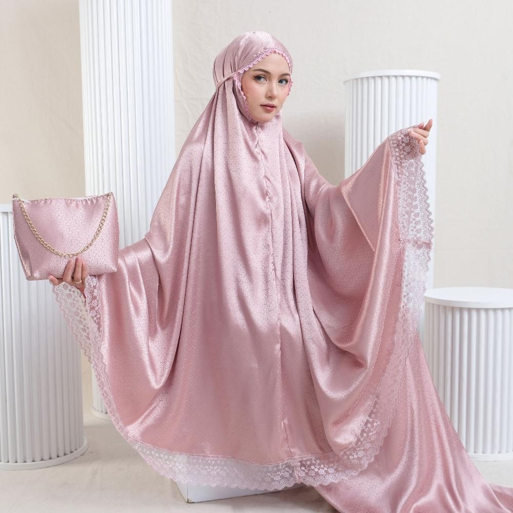 BEST SELLER MUKENA DEWASA SANTORINI FATIMAH 2IN1 SERIES