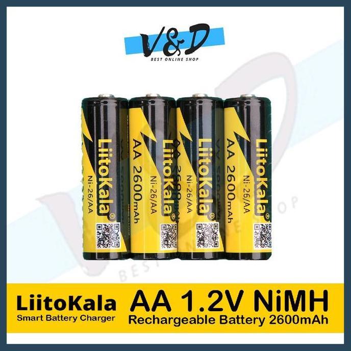 Homeme- Baterai Cas Aa Liitokala 2600 Mah Real Capacity