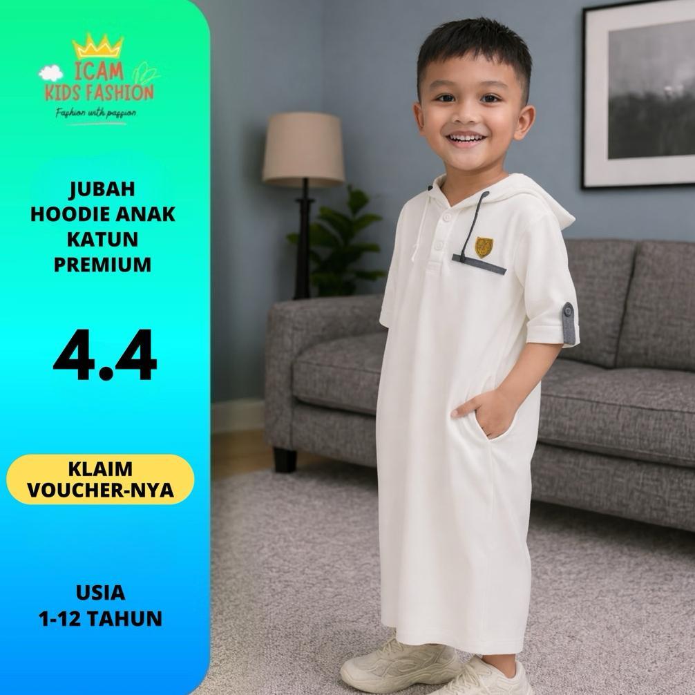 ORIGINAL JUBAH GAMIS HOODIE ANAK LAKI LAKI XYN SERIES | GAMIS PANJANG LENGAN PENDEK PREMIUM TERBARU 