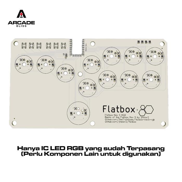 FLATBOX REV5 RGB V2 PCB KOSONG OFFICIAL CONTROLLER GP2040-CE PCB SMT IC LED SOLDERED DIY HITBOX ORIG