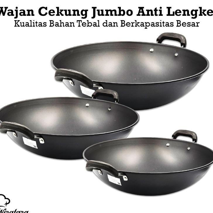 Calypso Wajan Jumbo Anti Lengket | Kuali Cekung Penggorengan Besar