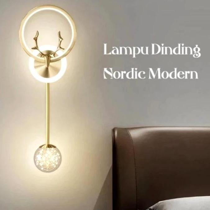 Promo Lampu Dinding Hias Kamar Tidur Led Gaya Nordic Minimalis Terbaru 