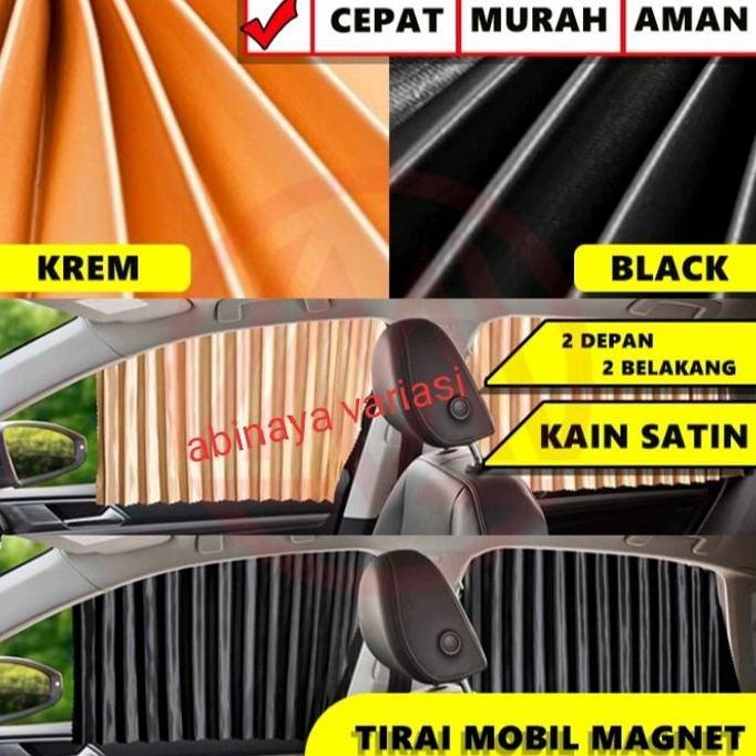 Hordeng Mobil Rush Terios Tirai Jendela Mobil Hitam Gold