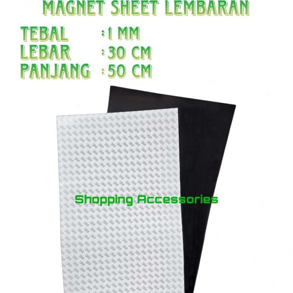 Magnet Sheet Lembaran / Magnet Strip Lembaran Hiasan Kulkas Ukuran 30Cm X 50Cm Tebal 1Mm
