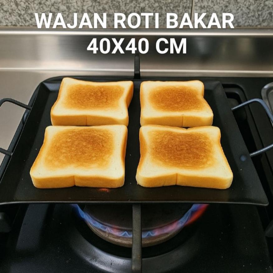 Wajan Roti Bakar Anti Lengket Ukuran 40X40 Cm / Wajan Burger / Wajan Kebab
