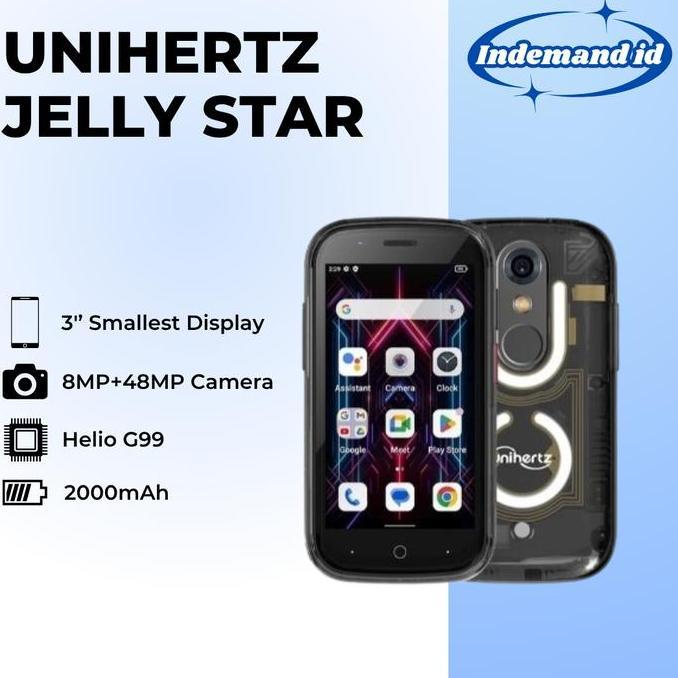 NEW UNIHERTZ JELLY STAR SMARTPHONE MINI 8GB 256GB LAMPU LED ORI