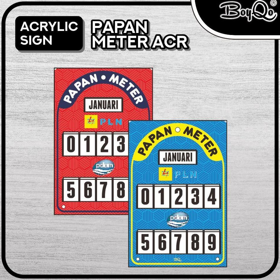 Boyqo Papan Meteran Pln Dan Pdam Akrilik| Papan Informasi Pln Dan Pam