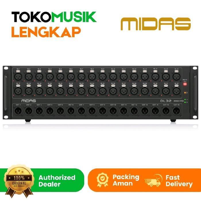 MIDAS DL 32 STAGEBOX 32 MIDAS DL32 STAGE BOX ORIGINAL ORIGINAL DAN TERPERCAYA