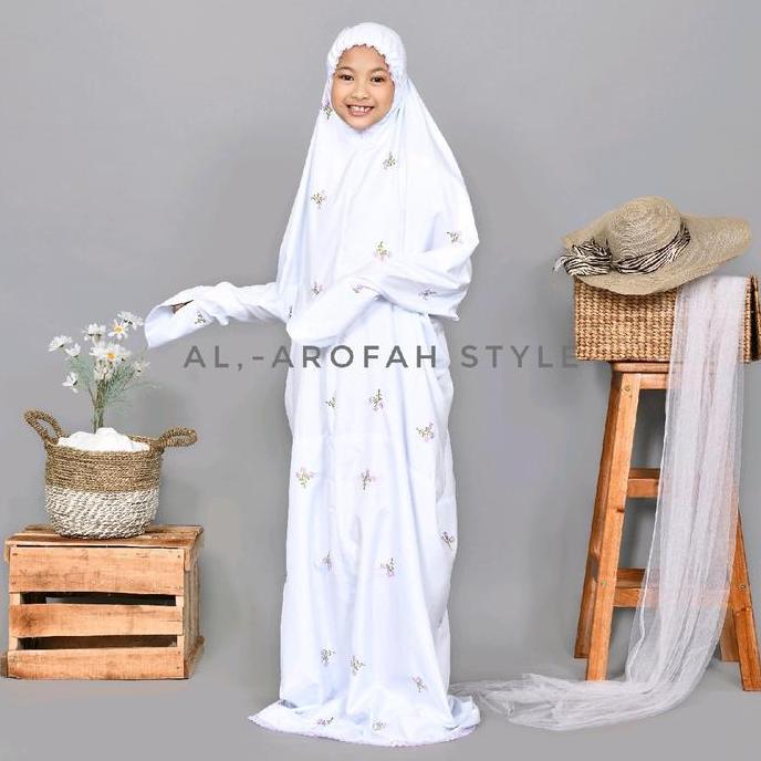 NEW MUKENA TERUSAN ANAK REMAJA BUNGA BUKET MUKENA SMP/ANAK SD KATUN TRAVELLING ORI