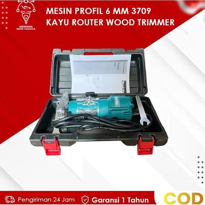 DISKON TERMURAH Trimmer Kayu Makita 3709 Mesin Profil 6 mm Router Kayu Terbaik |