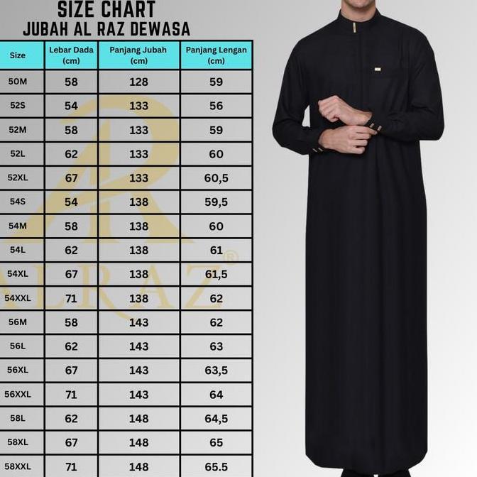 Jubah / Gamis Pria Premium Woll Manset + Jubah Al Raz Wol Mubasyir