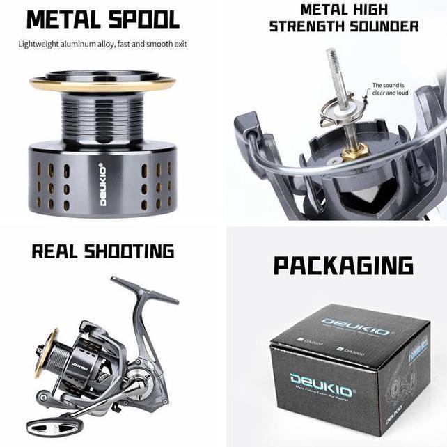 Coralov Deukio Reel Pancing Da27 Ril Pancing Full Metal Reel Pancing Spinning Katrol Pancing 5.21 Ma