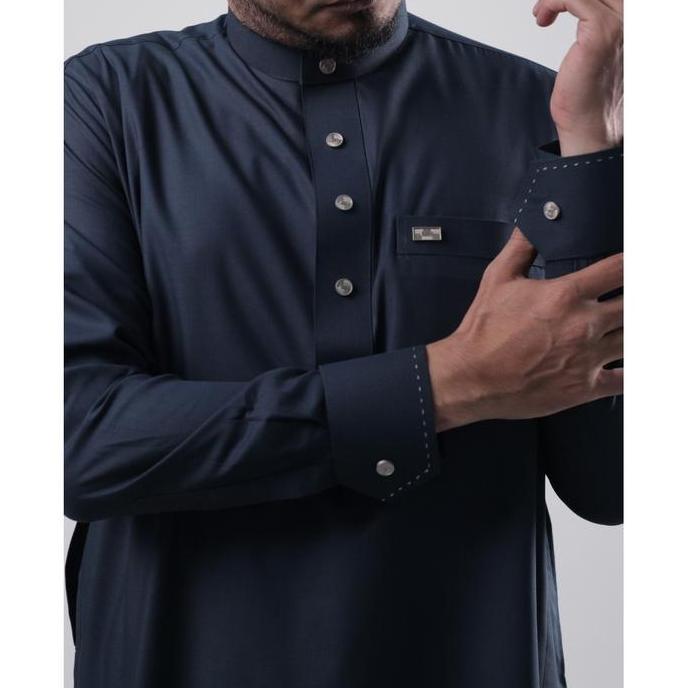 Qori Haibah Baju Koko Kerah Gamis (Lengan Manset) SH1-2