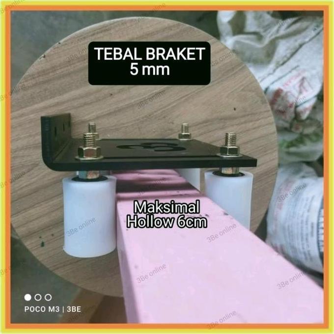 dudukan roller pagar lengkap dudukan roda nilon atas pagar rumah pintu pagar dorong bracket roda bes