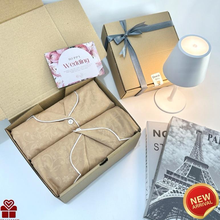 Hampers Wedding Piyama Couple Set | Kado Pernikahan Anniversary Pasangan Hadiah Valentine Seserahan 