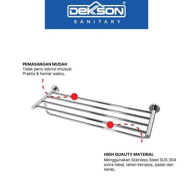 Murah Dekkson Towel Shelf Rak Handuk Sus 304 Ts 3310