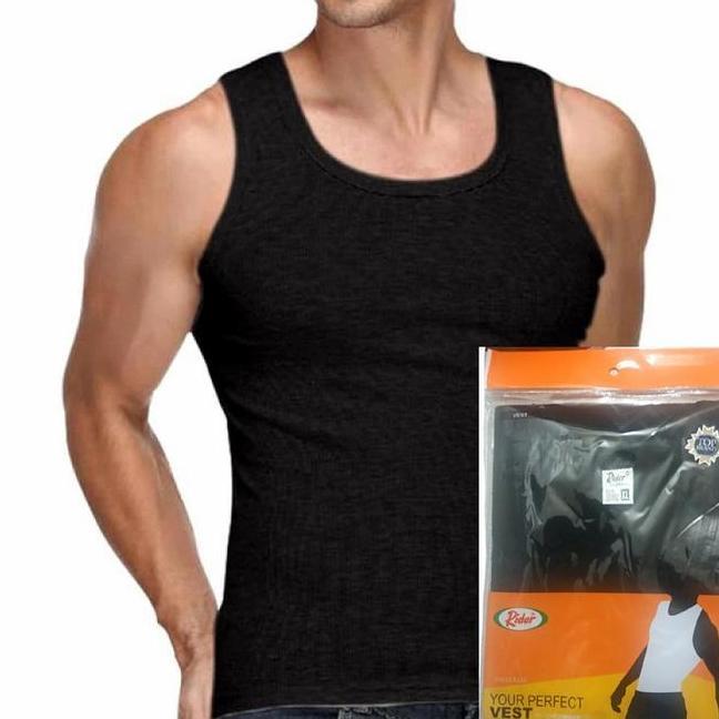Rider Singlet Tanktop R224 Vest Hitam Pria Katun Kaos