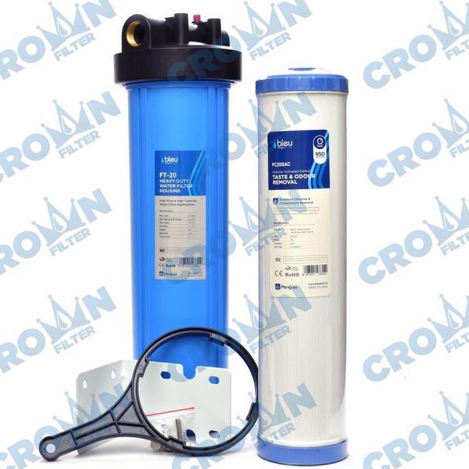 Penguin Big Blue 20" Housing + Filter Gac / Granular Activated Carbon Ready
