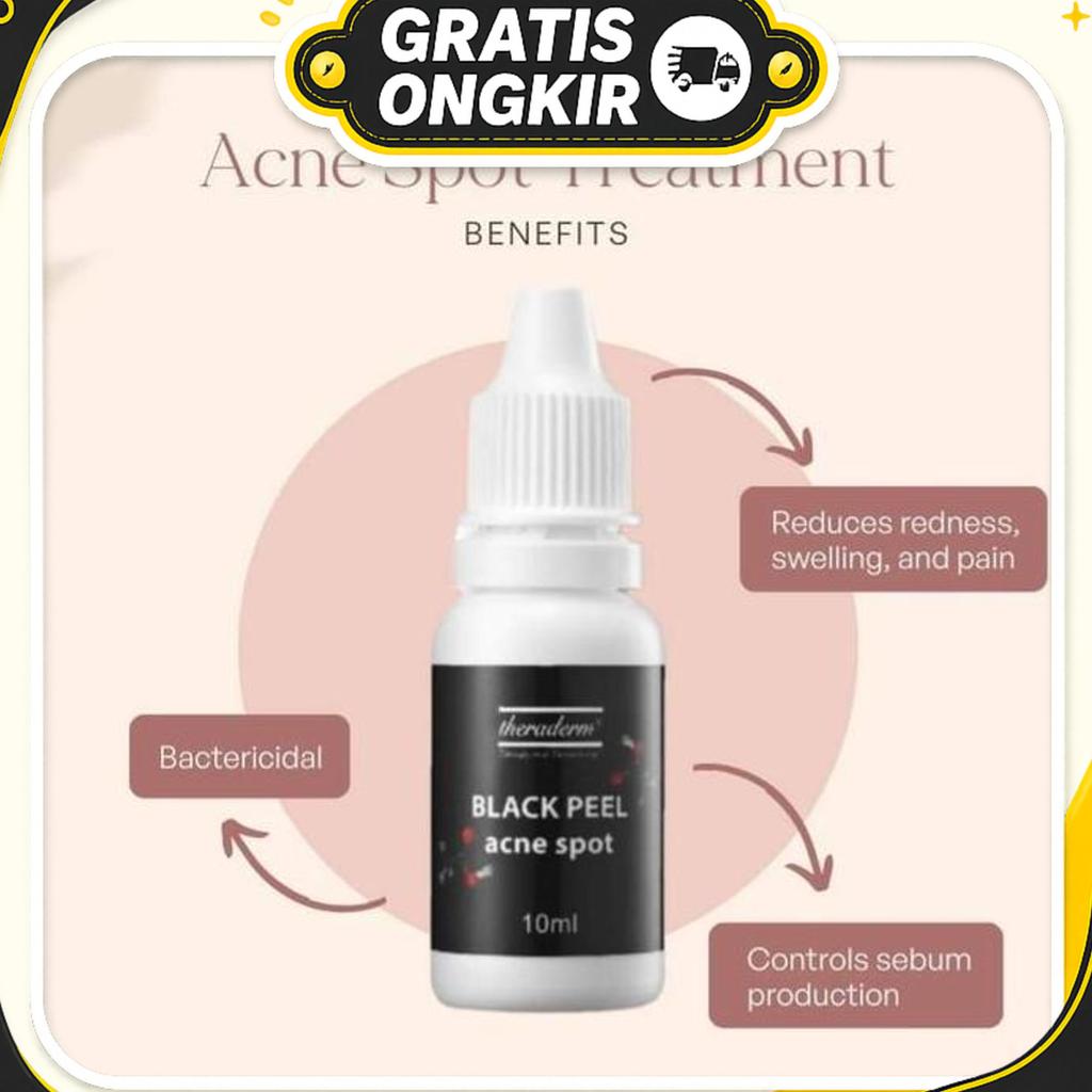 Theraderm Black Peel Acne Spot Totol Jerawat Ampuh Ori Korea Pom 10Ml