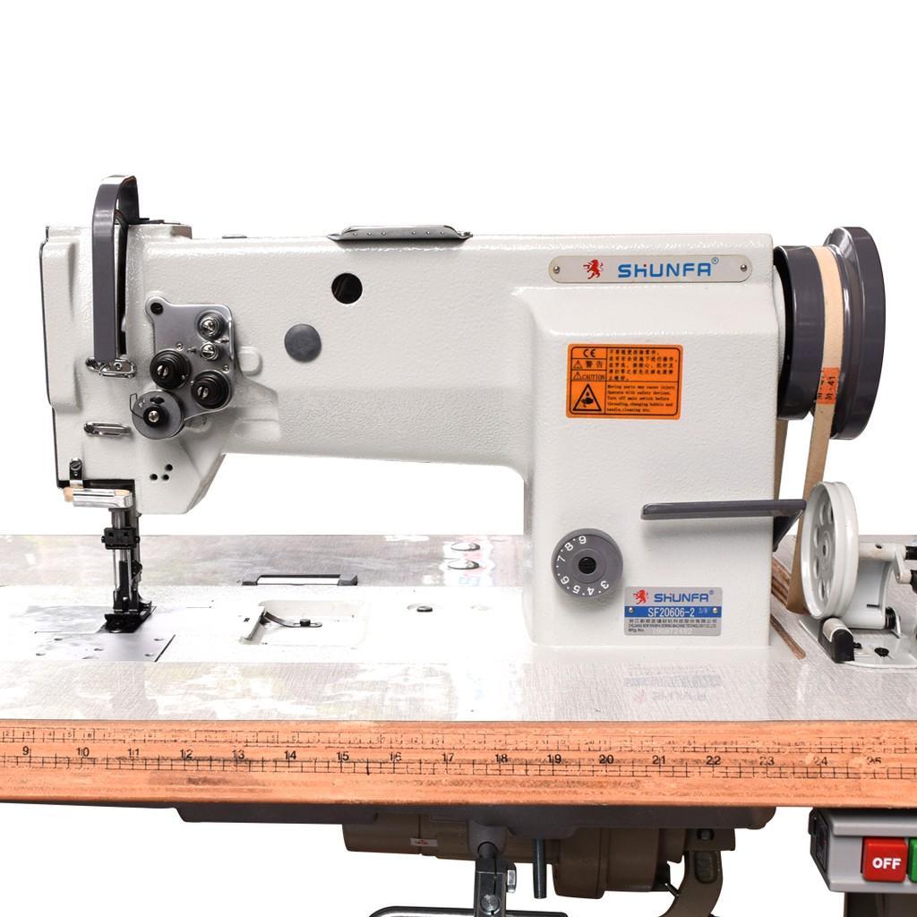 Shunfa Sf-20606 Mesin Jahit Kulit Walking Foot Jarum Dua Industrial