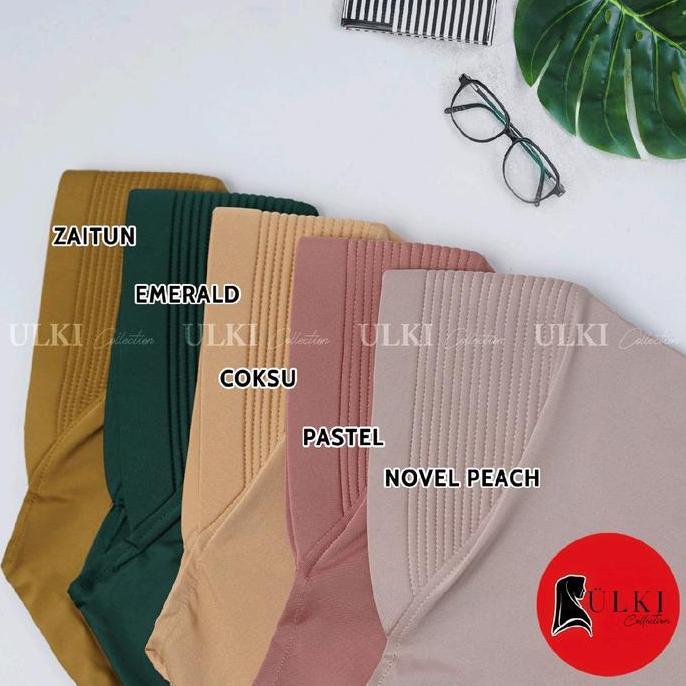 Foulard- Ulkicollection Paket Usaha 5 Pcs Hijab Sport  Pet Tebal Hijab Sekolah Spandex  Bergo Panjan