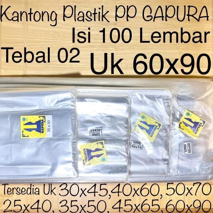 [Isi100] Kantong Plastik Laundry Pp Gapura 60X90 Tebal 02 60X90X02 60