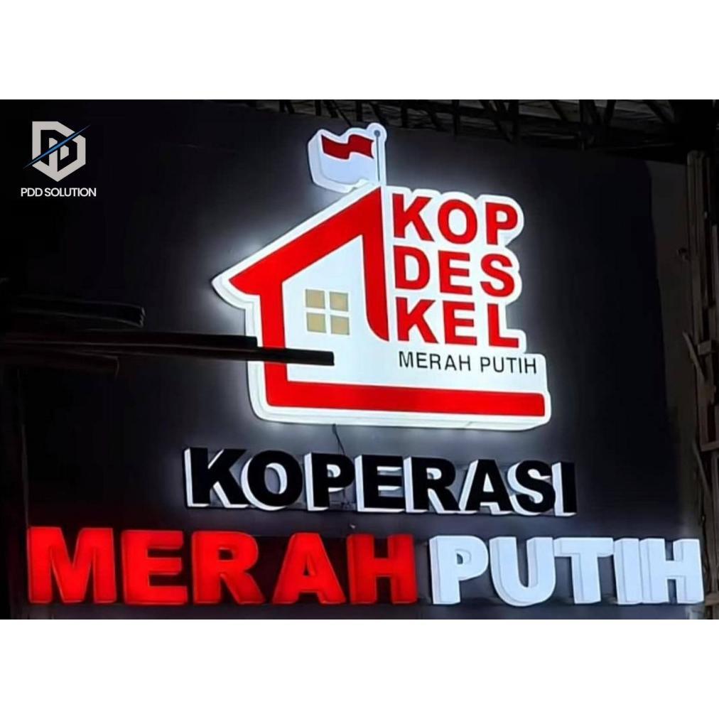 Best Seller Neon Box Koperasi Merah Putih Akrikik Galvanis Led Awet Custom Ukuran | Neon Box Led Kop