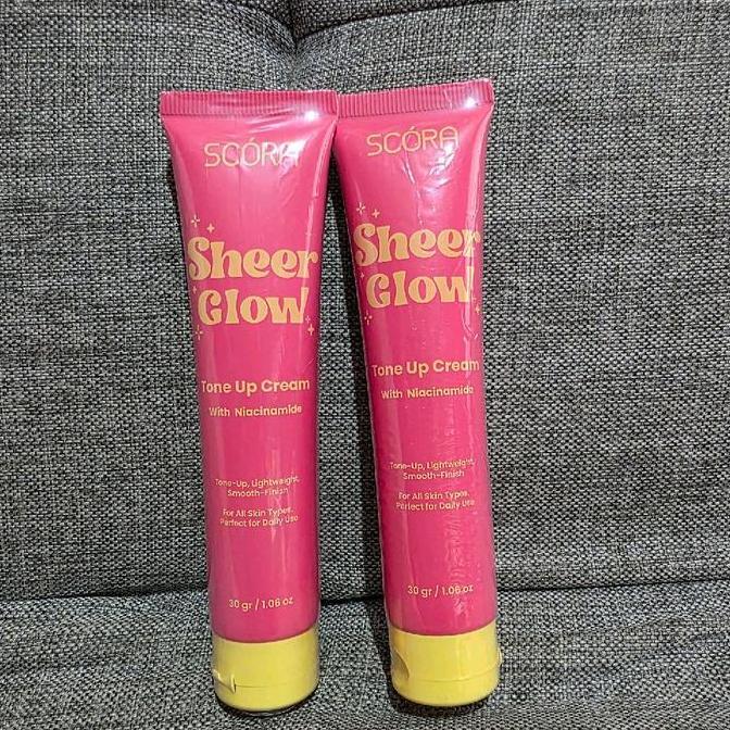 Viso- Ready Scora Sheer Glow Tone Up Cream 30Gr Foundation Mencerahkan Paket Bedak