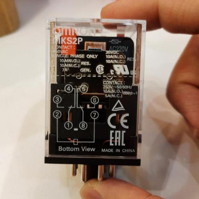 Relay Omron Mks2P 220V Original 8 Kaki / Relay Omron Mks2P 220V Ori Diskon