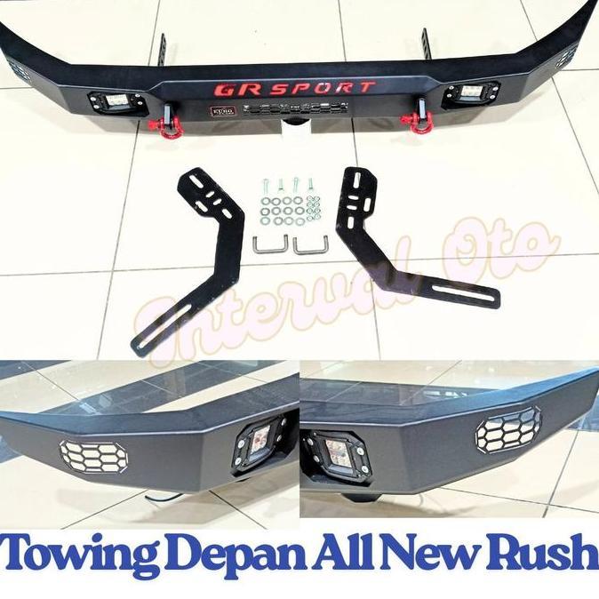 Towing Depan Mobil Rush 2018-2023 Tanduk Pengaman Bumper GR Sport Custom Emboss terlaris