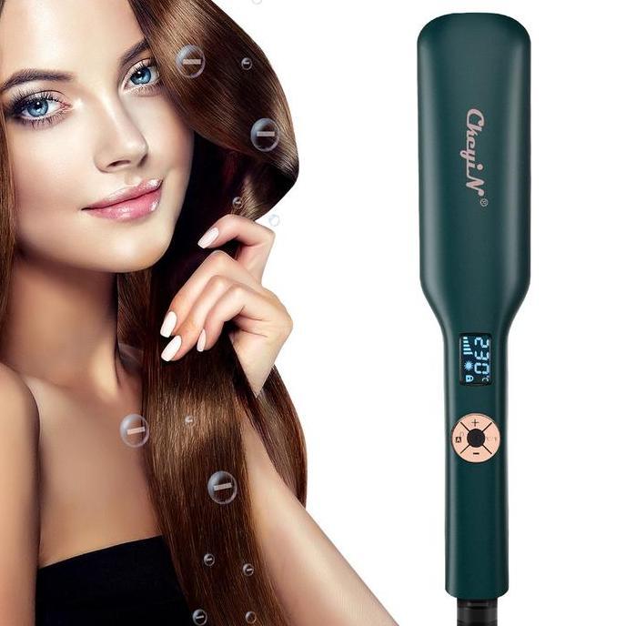 Capelli- Ckeyin 44Mm Catokan Rambut Lcd Ptc Pengunci Cerdas 2In1 Lurus & Keriting