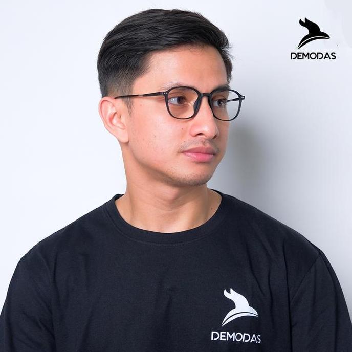 Donna- Frame Demodas 2127L Lensa Bluechromic All Size Pria Nita - Hitam Doff Kacamata Antiradiasi Bl