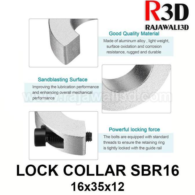 LockCollarSBR Lock Collar SBR Locking Collar SBR16mm Stainless Steel 16x35x12mm