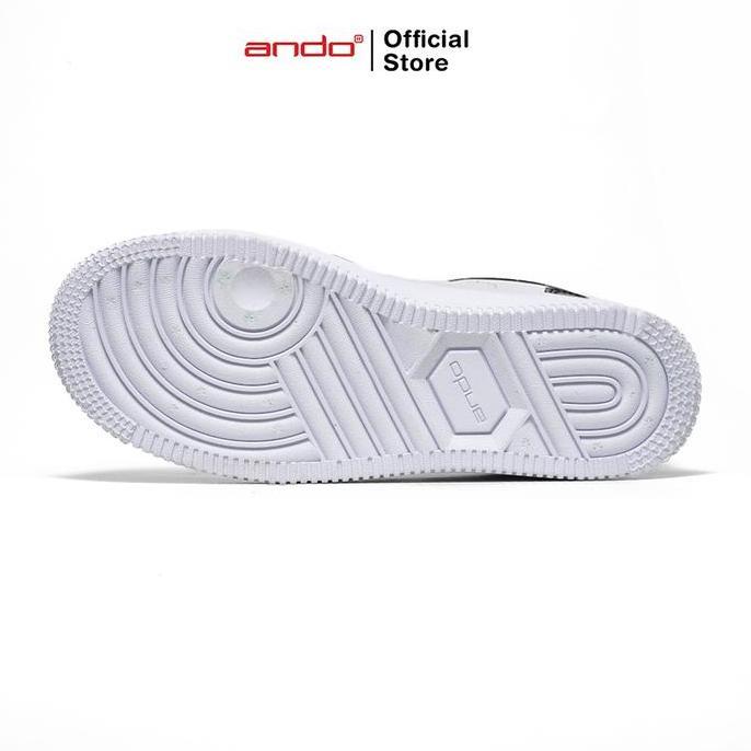 Kingg- Ando Sepatu Sneakers Tricks Pria Desa - Putih/Hitam