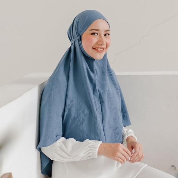 Foulard- Jilbab Bergo Crinkle Airflow L/Hijab Instan Bergo Crinkle