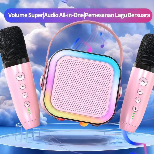 [Cod] K12 Mini Speaker Karaoke Bluetooth Speaker With 2Mic Karaoke Set Bluetooth Mini Full Bass