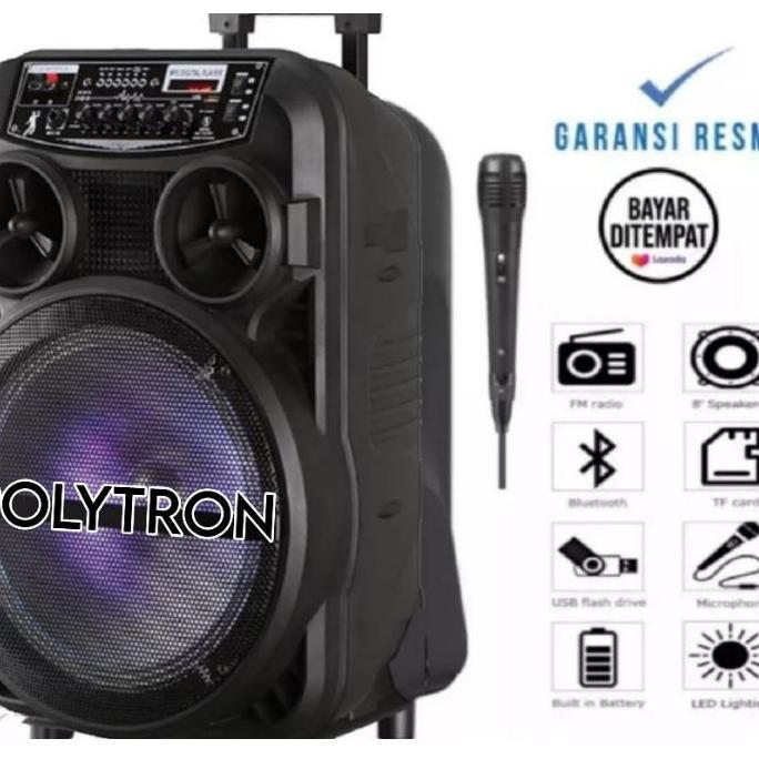 Speaker Bluetooth Karaoke 3381 6,5 Inch Free Mic Karaoke Mp3 Salon Bluetooth Extra Bass Speaker