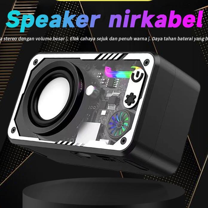 Speaker Bluetooth Cyberpunk Bluetooth Speaker Double Subwoofer Music Speaker Salon Bluetooth Bt Spea