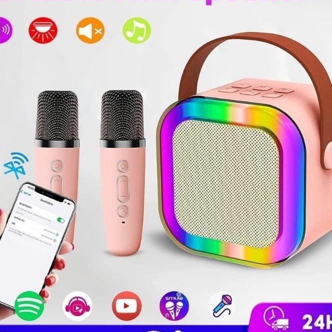 Speaker Bluetooth Karaoke With Mic Wireless Music Box Portable Speaker Aktif Mini Mp3 Player Bass
