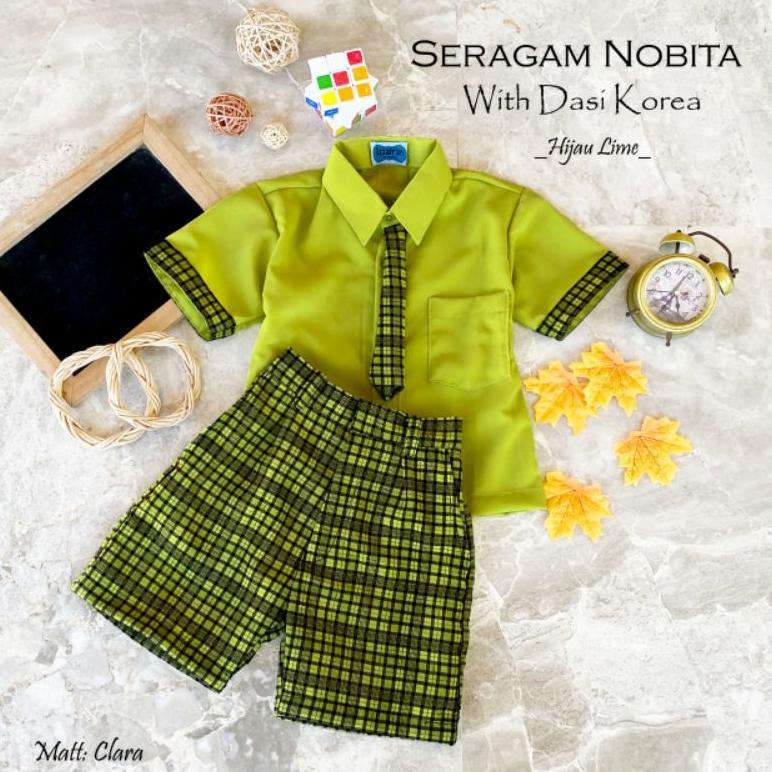 Free Ongkir Seragam Sekolah Korea Nobita Baju Anak Baju Sekolah Paud Seragam Tk Seragam Anak Sekolah
