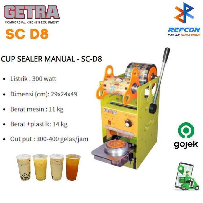 Cup Sealer GETRA SC D8 H Mesin Press Gelas