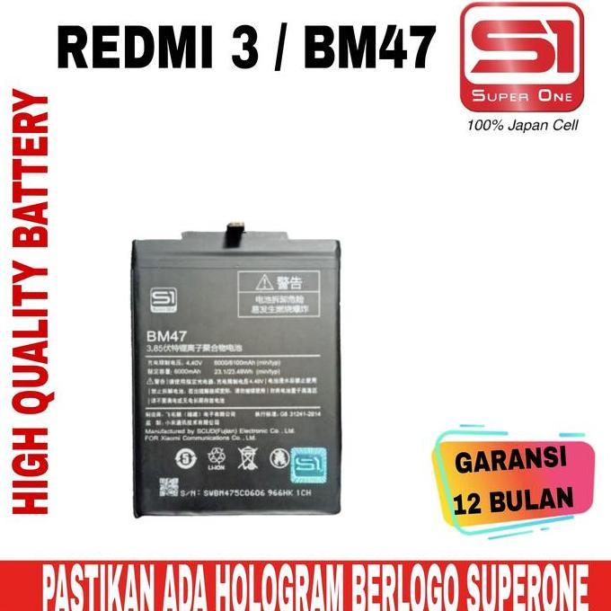 BATERAI REDMI3/BM47 DOUBLE POWER