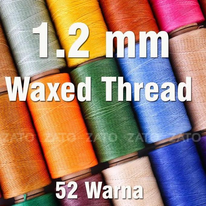 1,2 MM Waxed Leather Thread | benang jahit kerajinan kulit alat kulit New